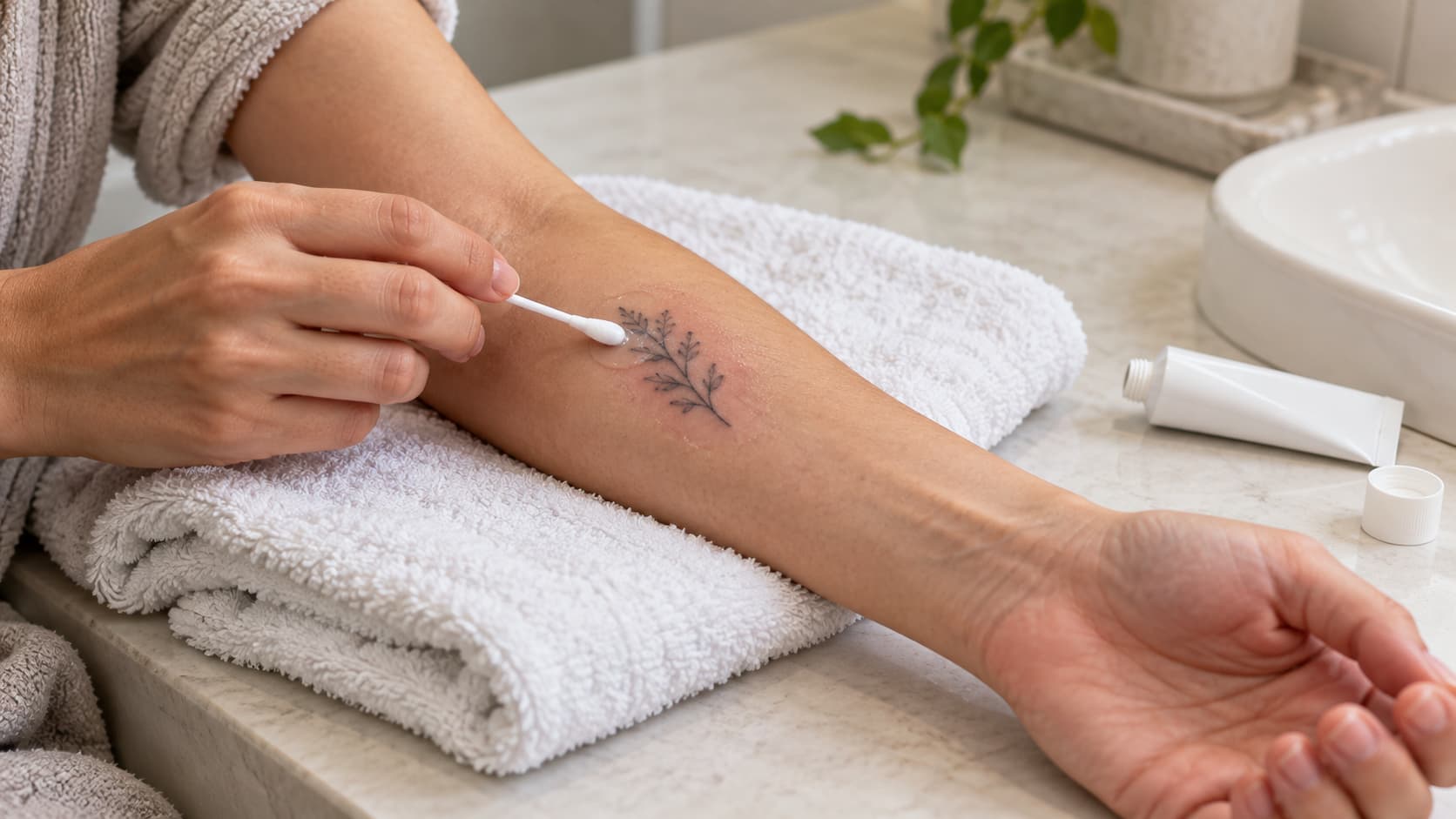 Soin doux après détatouage au laser